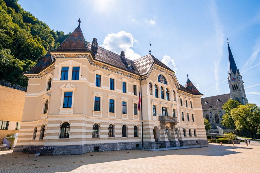 Government building in Vaduz, Liechtenstein