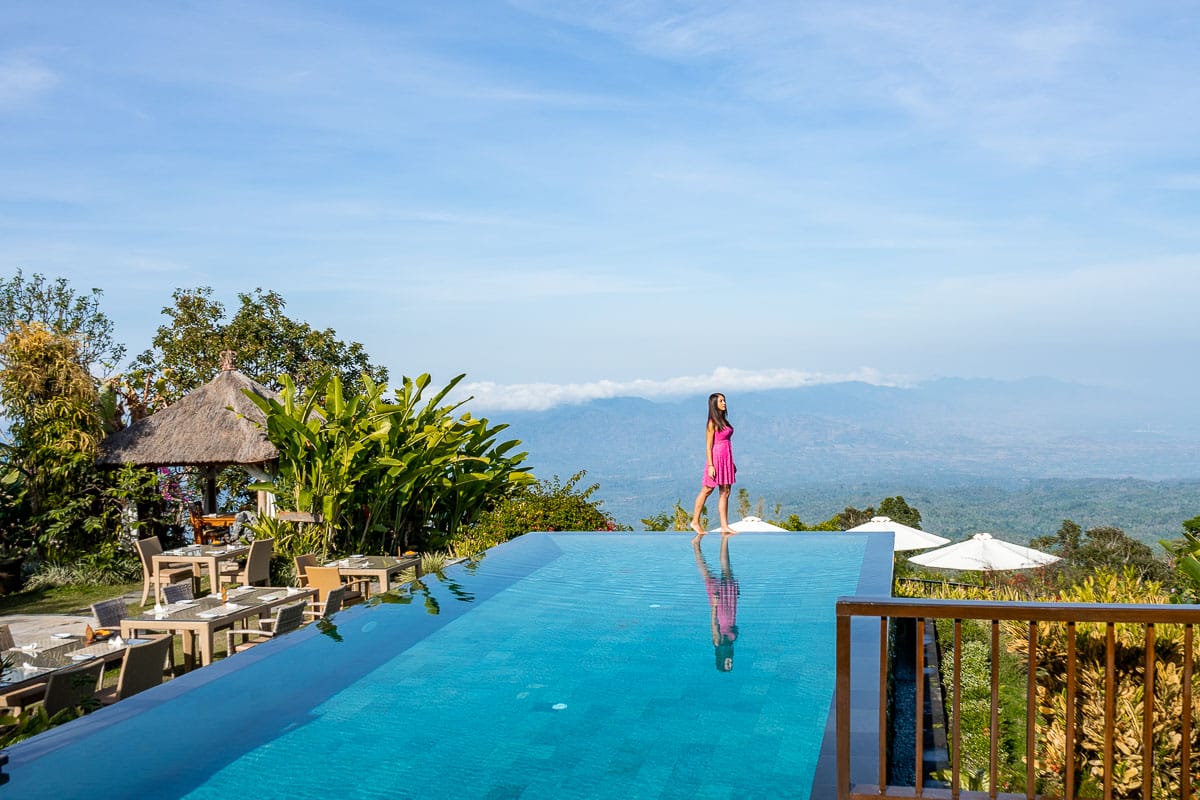 Infinity pool at Munduk Moding Plantation in Bali