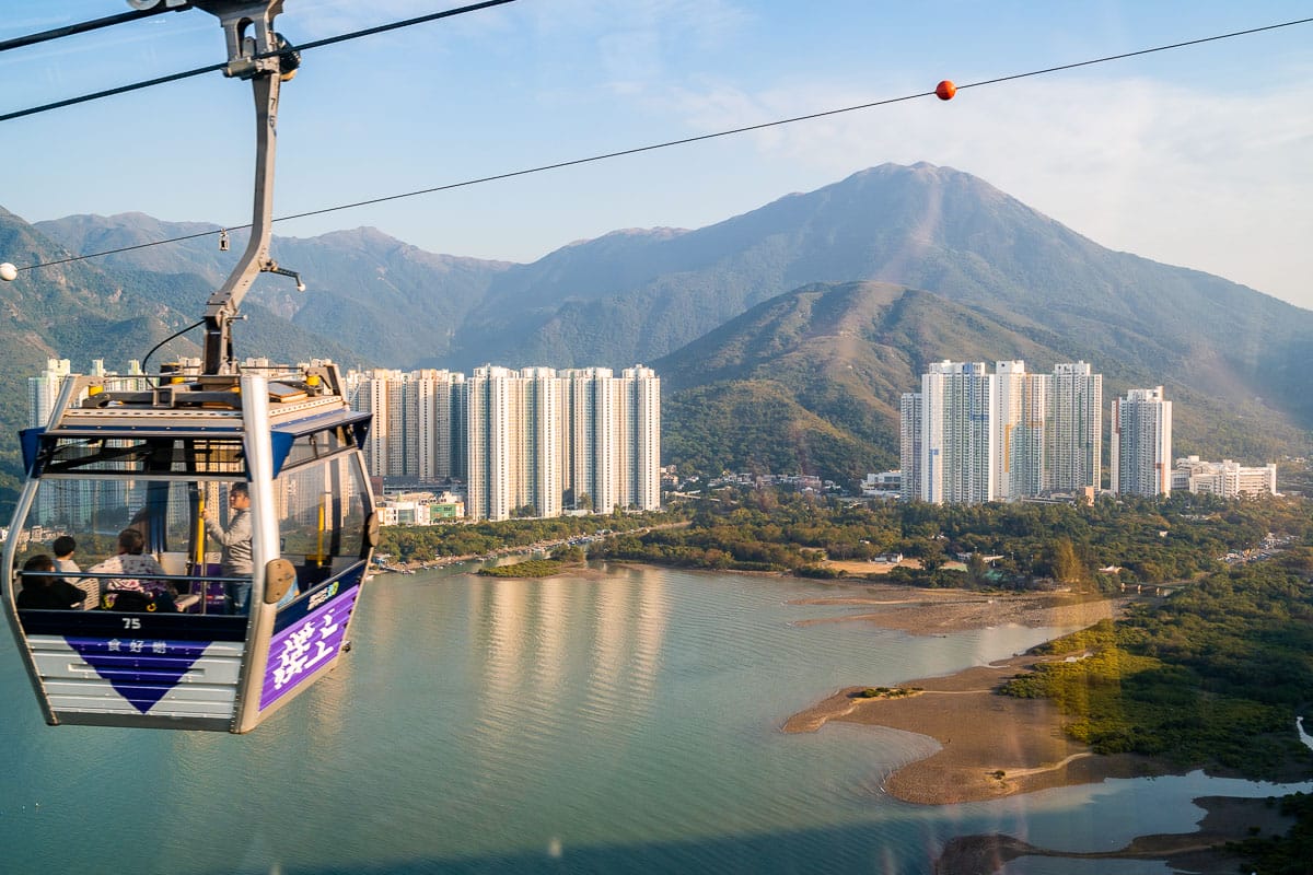 Ngong Ping Cable Car on Lantau Island, Hong Kong