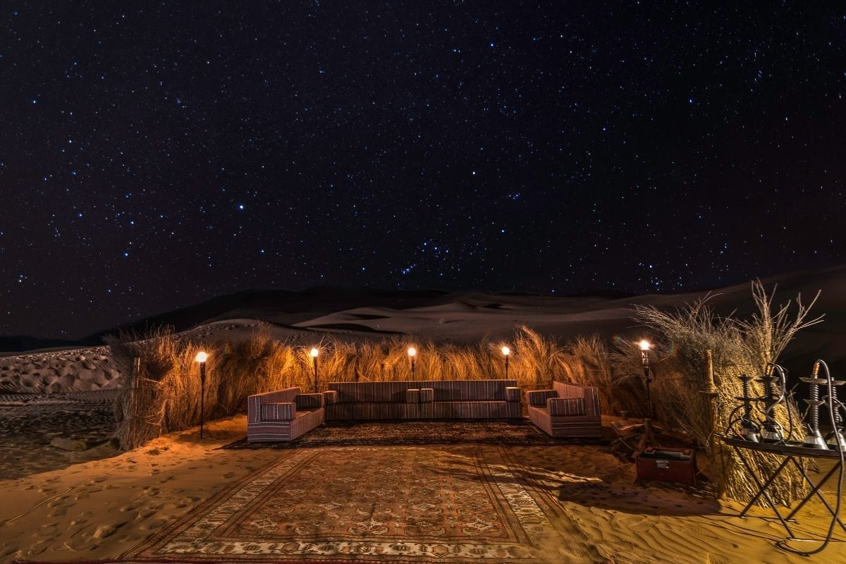 Dubai Desert Camp at Night