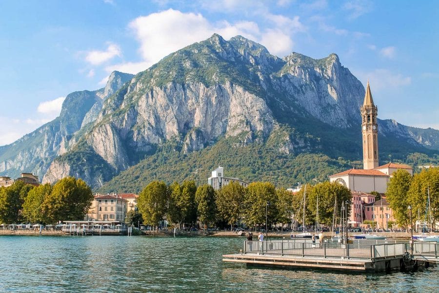 Panoramic view in Lecco, Lake Como, Italy