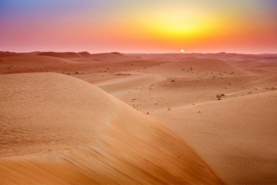 Sunrise in Dubai Desert