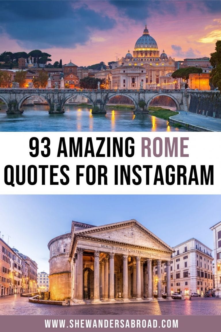 93 Stunning Rome Quotes for Instagram | She Wanders Abroad