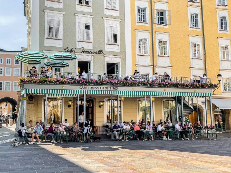 The famous Cafe Tomaselli in Salzburg