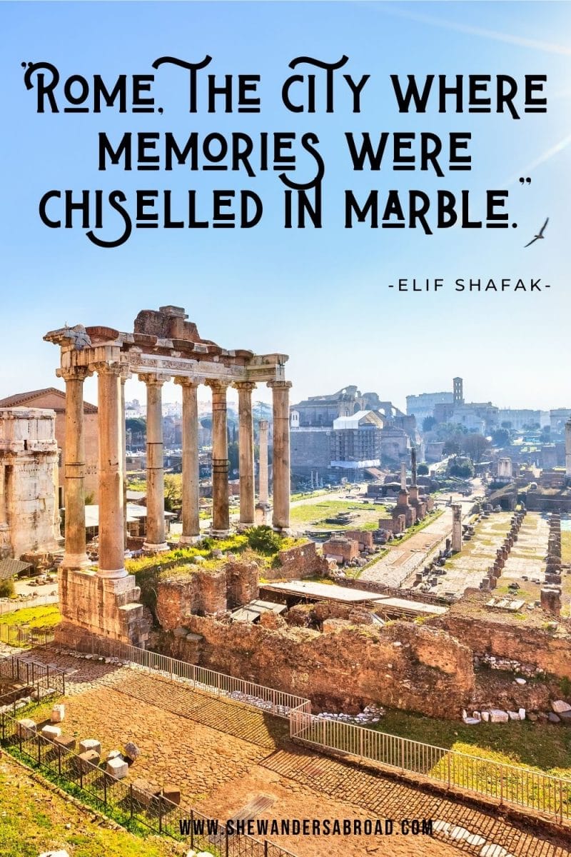 Meaningful Rome Quotes for Instagram