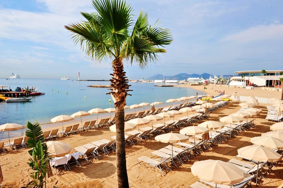 Beach in Cannes, France