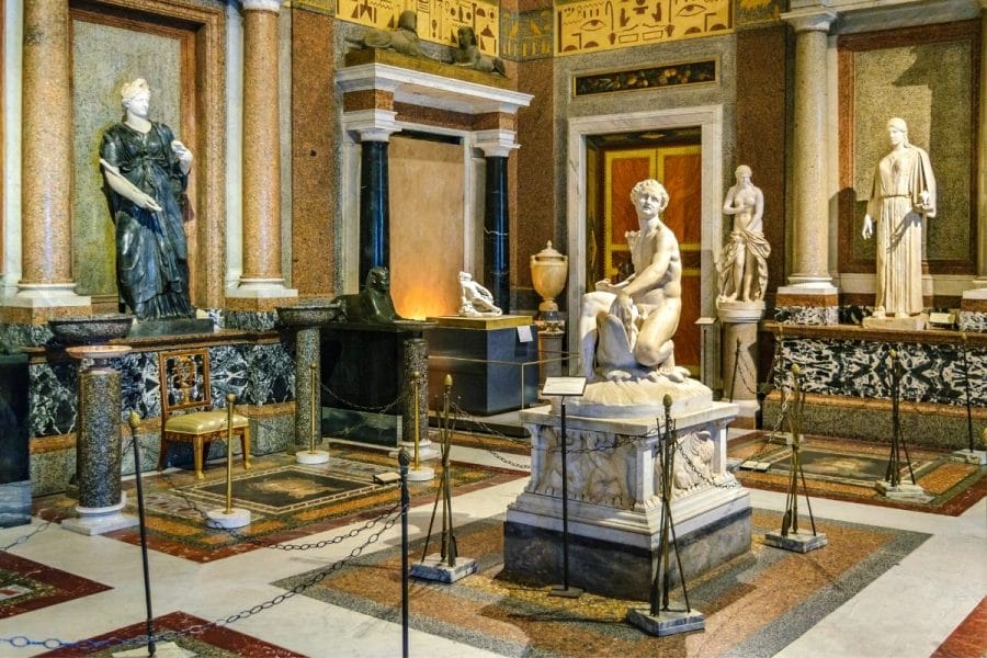 Interior of the Borghese Gallery in Rome, Italy