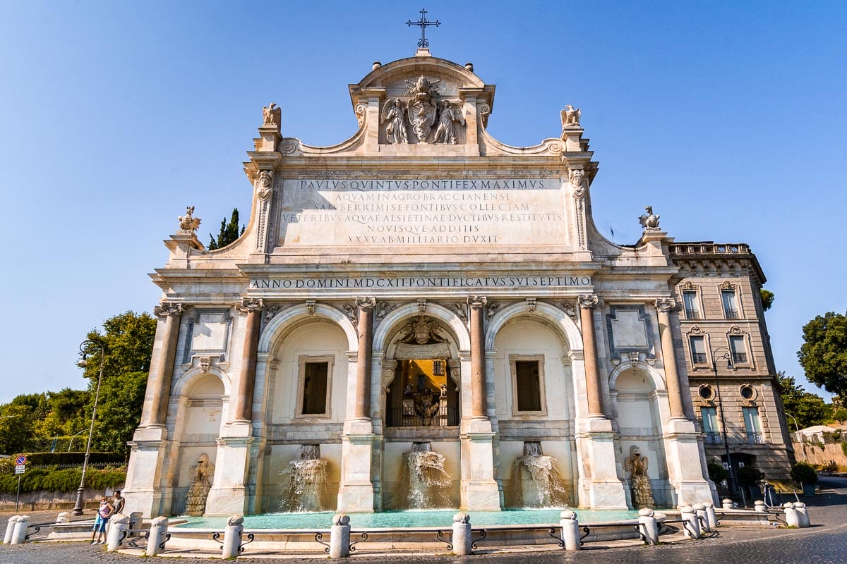 Fontana dell'Acqua Paola in Rome, Italy