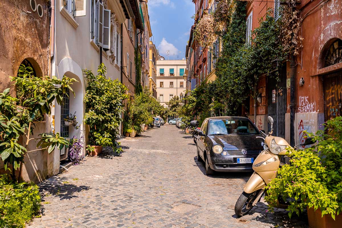 Trastevere neighborhood in Rome, Italy