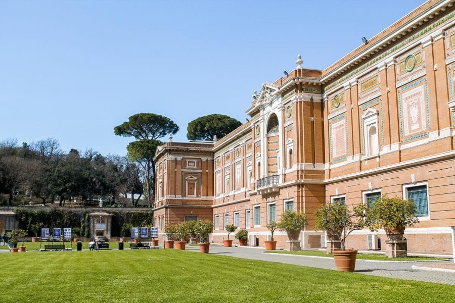 Exterior and gardens of the Vatican Museums