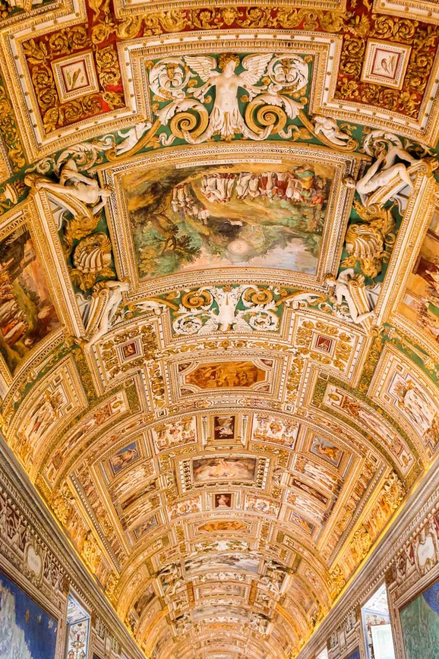Golden ceiling at the Vatican Museums