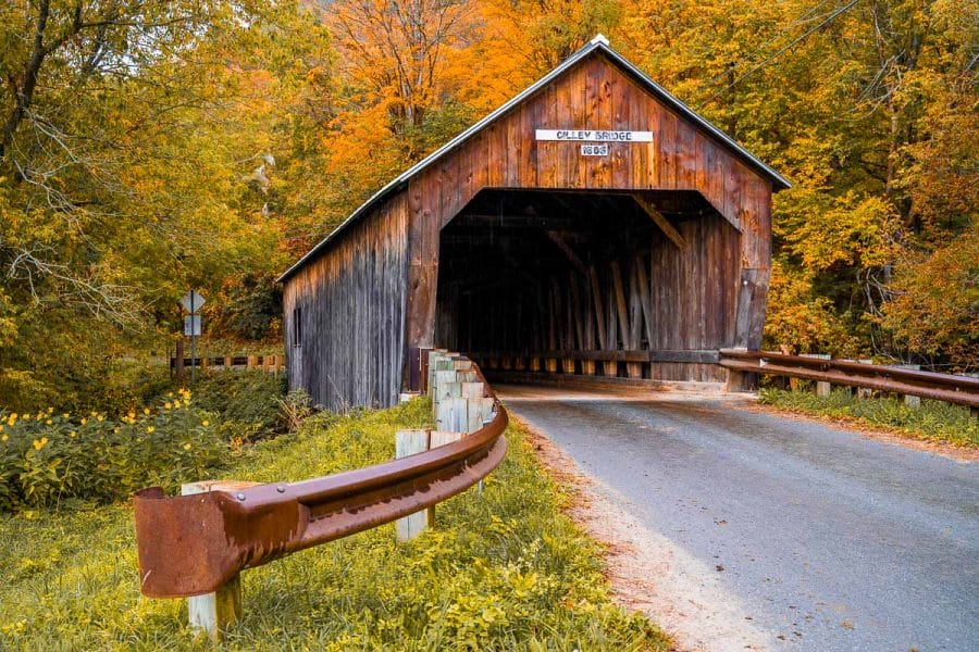 Cilley Covered Bridge in Vermont