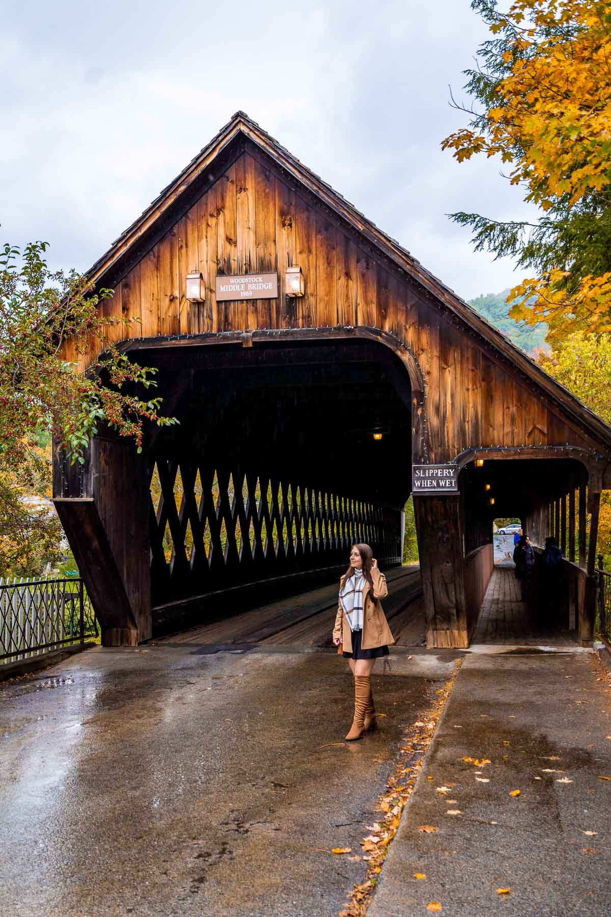 Woodstock Middle Covered Bridge in Vermont