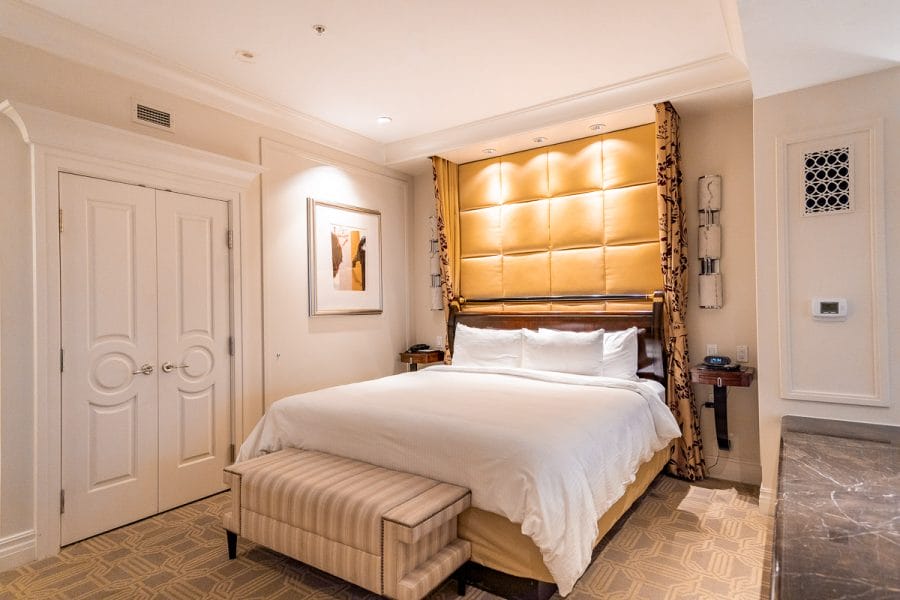 Bed at the Luxury King Suite at Venetian Las Vegas