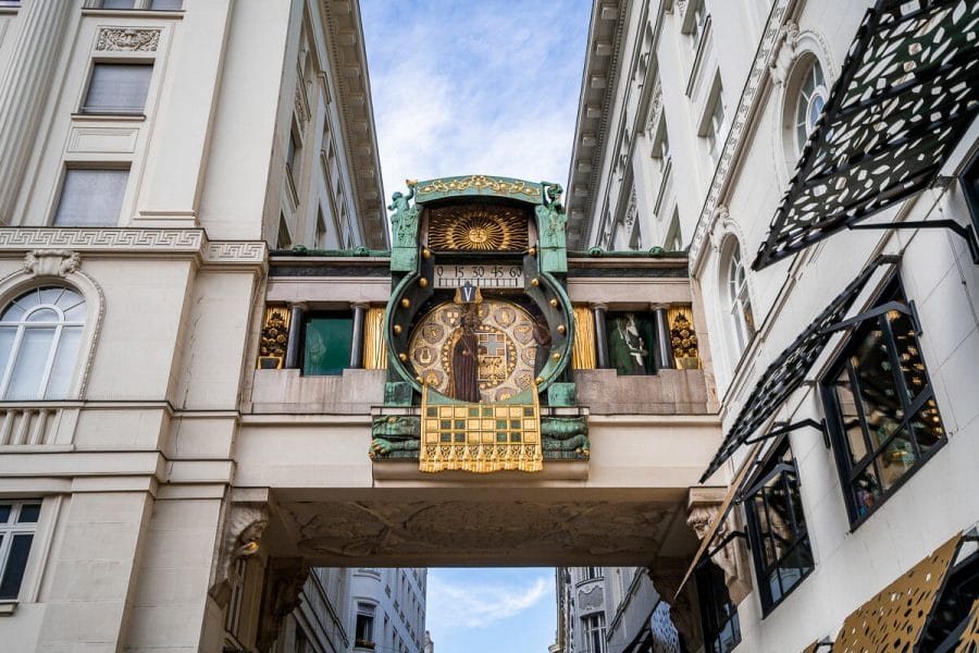 Anker Clock in Vienna, Austria