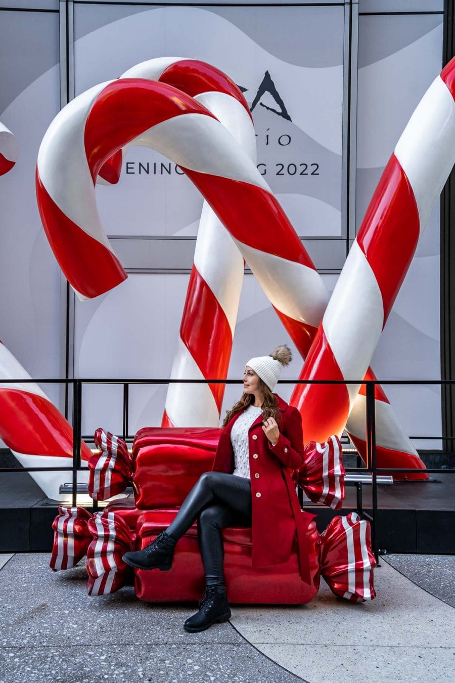 Candy Canes on Sixth Avenue in New York