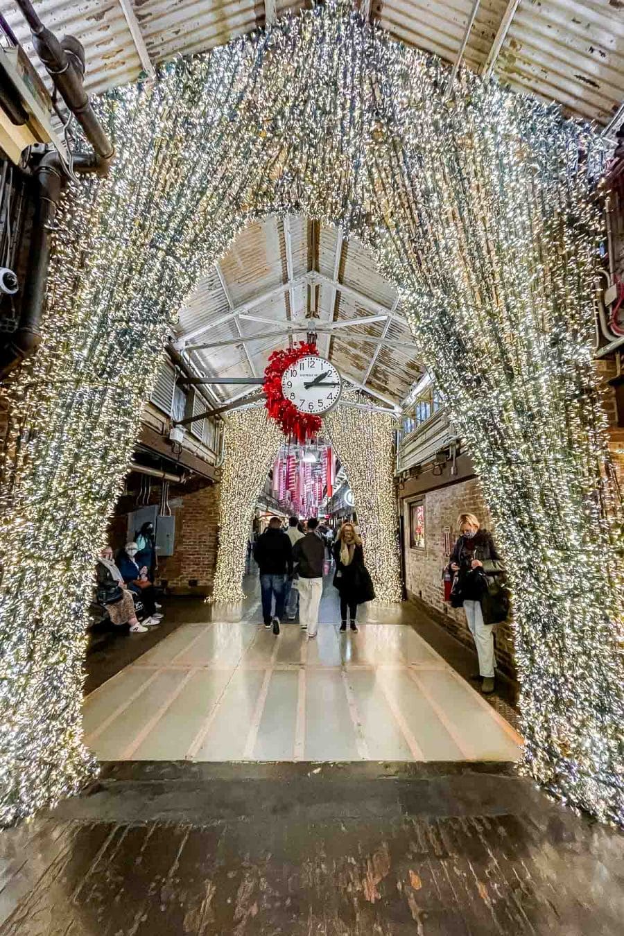 Christmas decorations at the Chelsea Market in New York