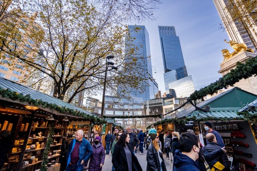 Columbus Circle Holiday Market in Central Park