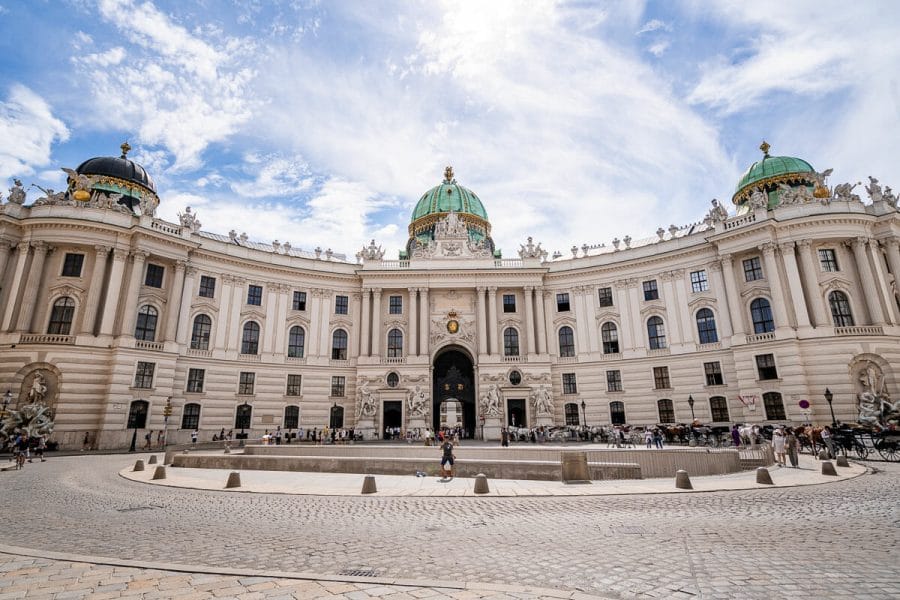 Entrance of the Hofburg at Michaelerplatz in Vienna