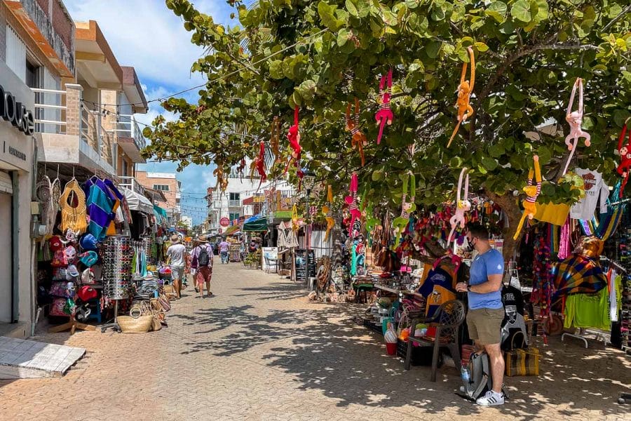Colorful streets of Centro on Isla Mujeres