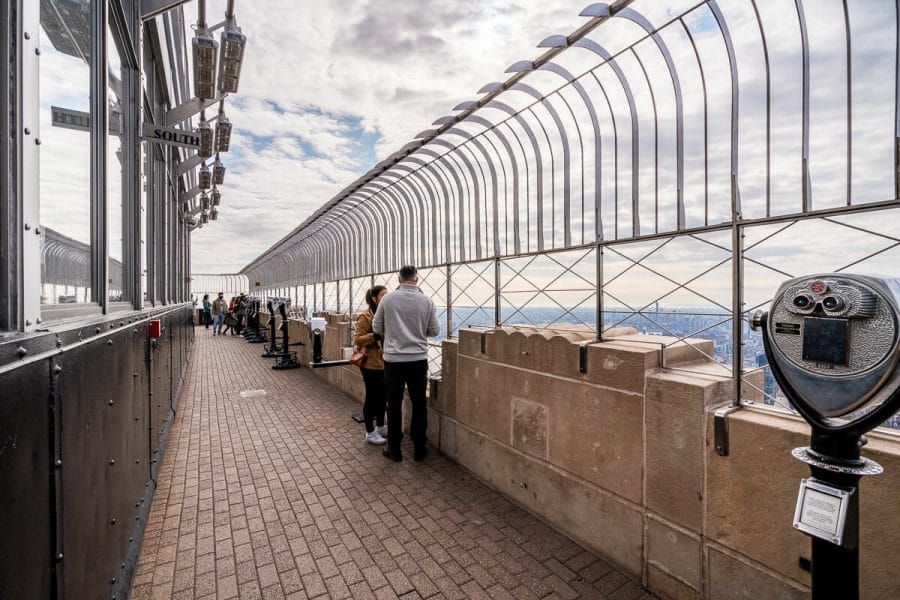 The observation deck on the 86th floor at the Empire State Building