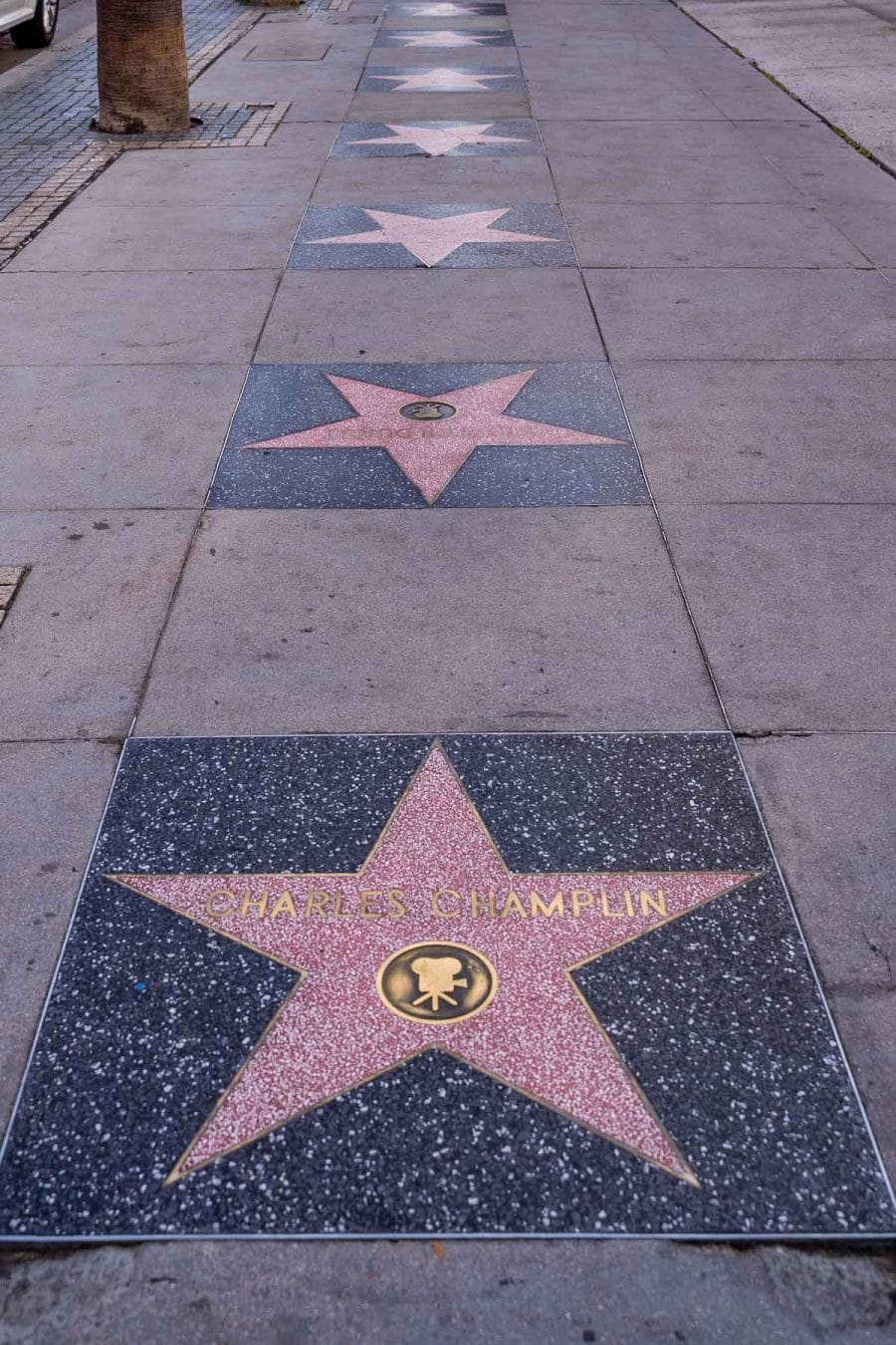 Stairs on Hollywood Walk of Fame