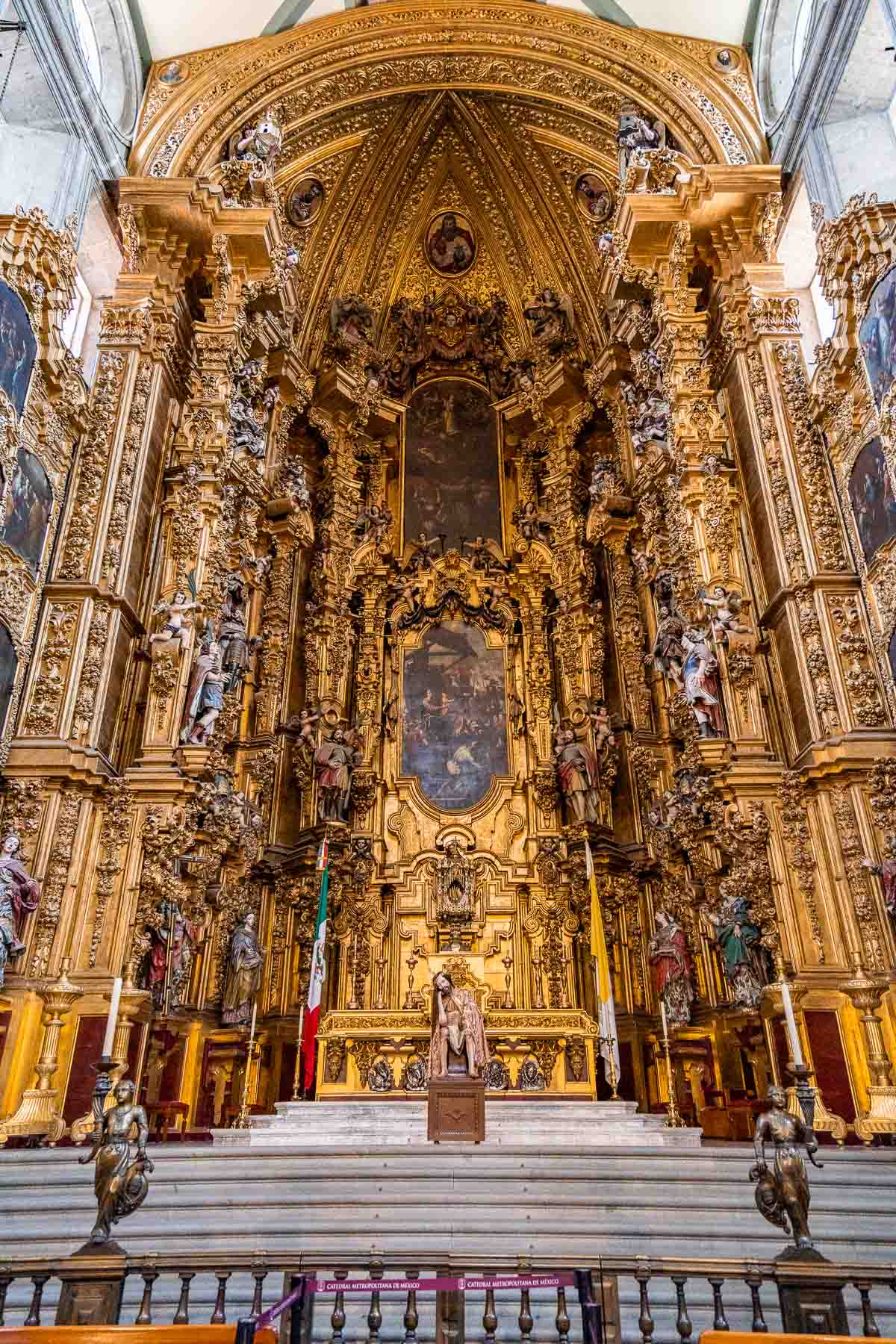 Interior of the Mexico City Metropolitan Cathedral