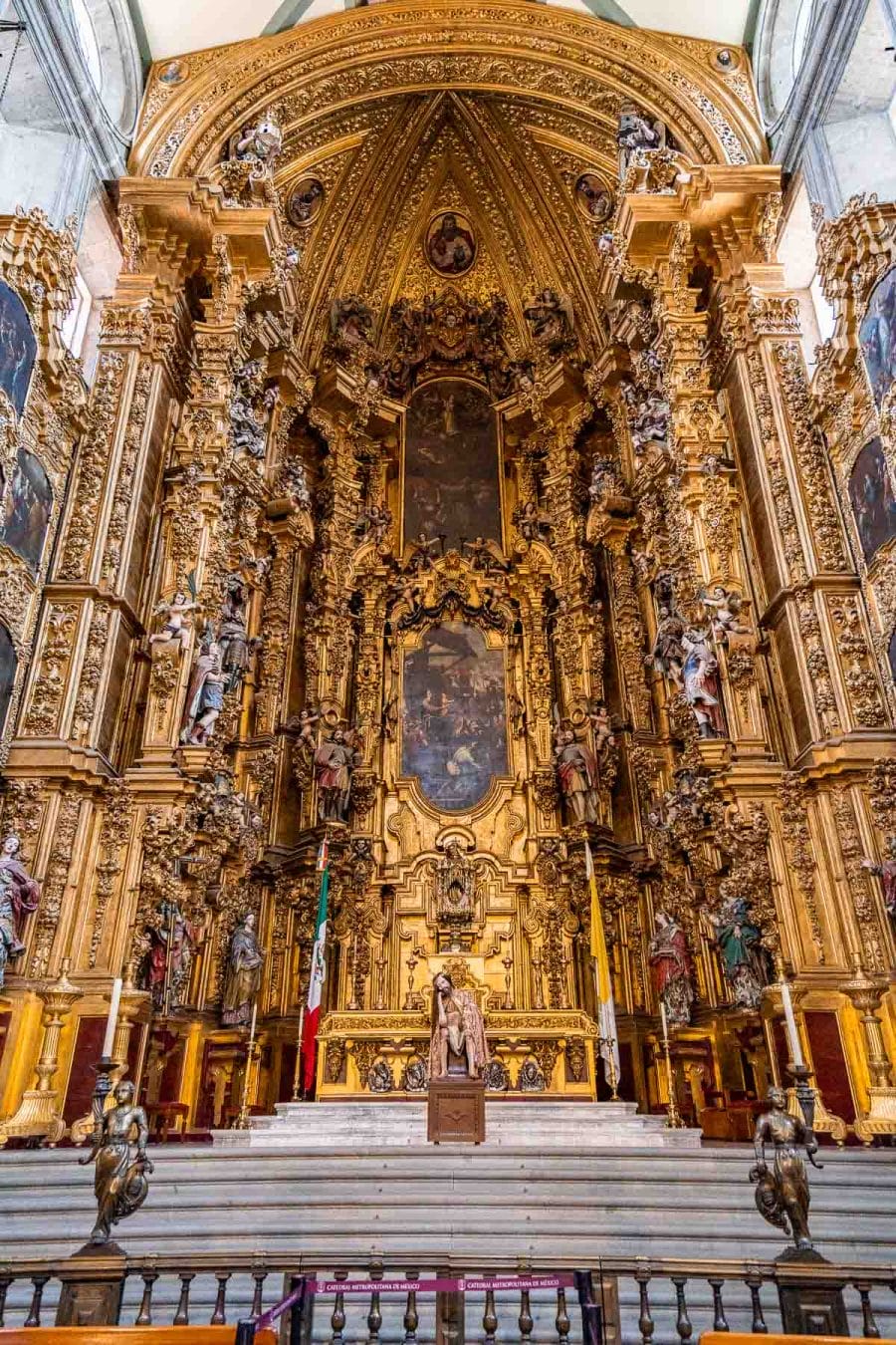 Interior of the Mexico City Metropolitan Cathedral