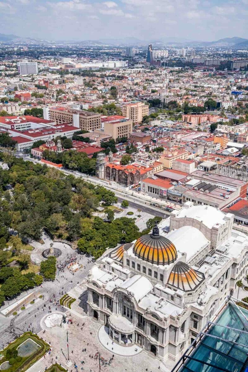 Mexico City skyline view from Torre Latinoamericana