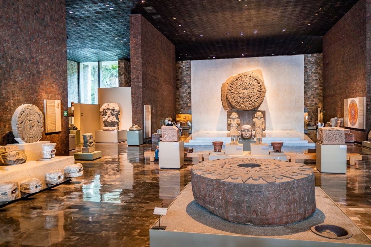 Exhibition inside the Museum of Anthropology in Mexico City