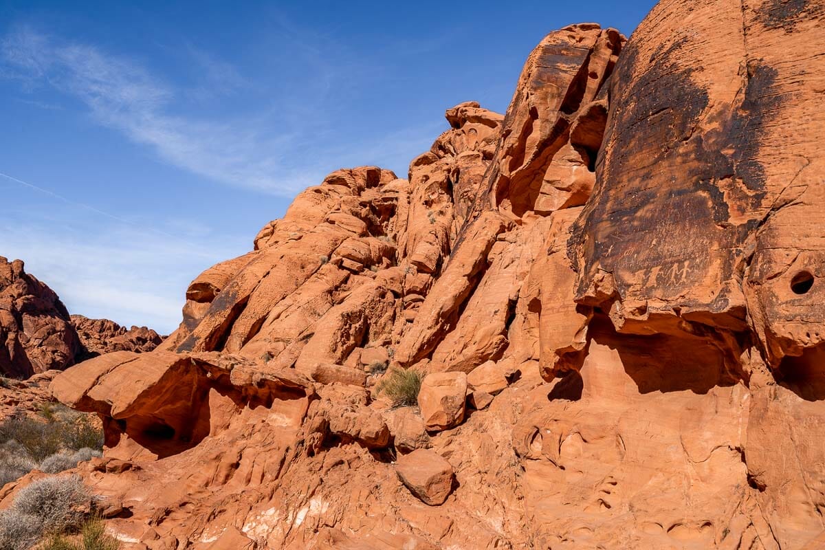Petroglyph Canyon Trail in Valley of Fire State Park