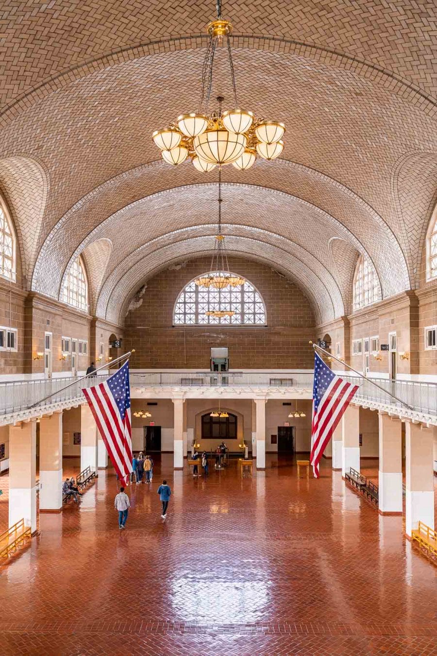 Grand Hall in the Ellis Island Museum