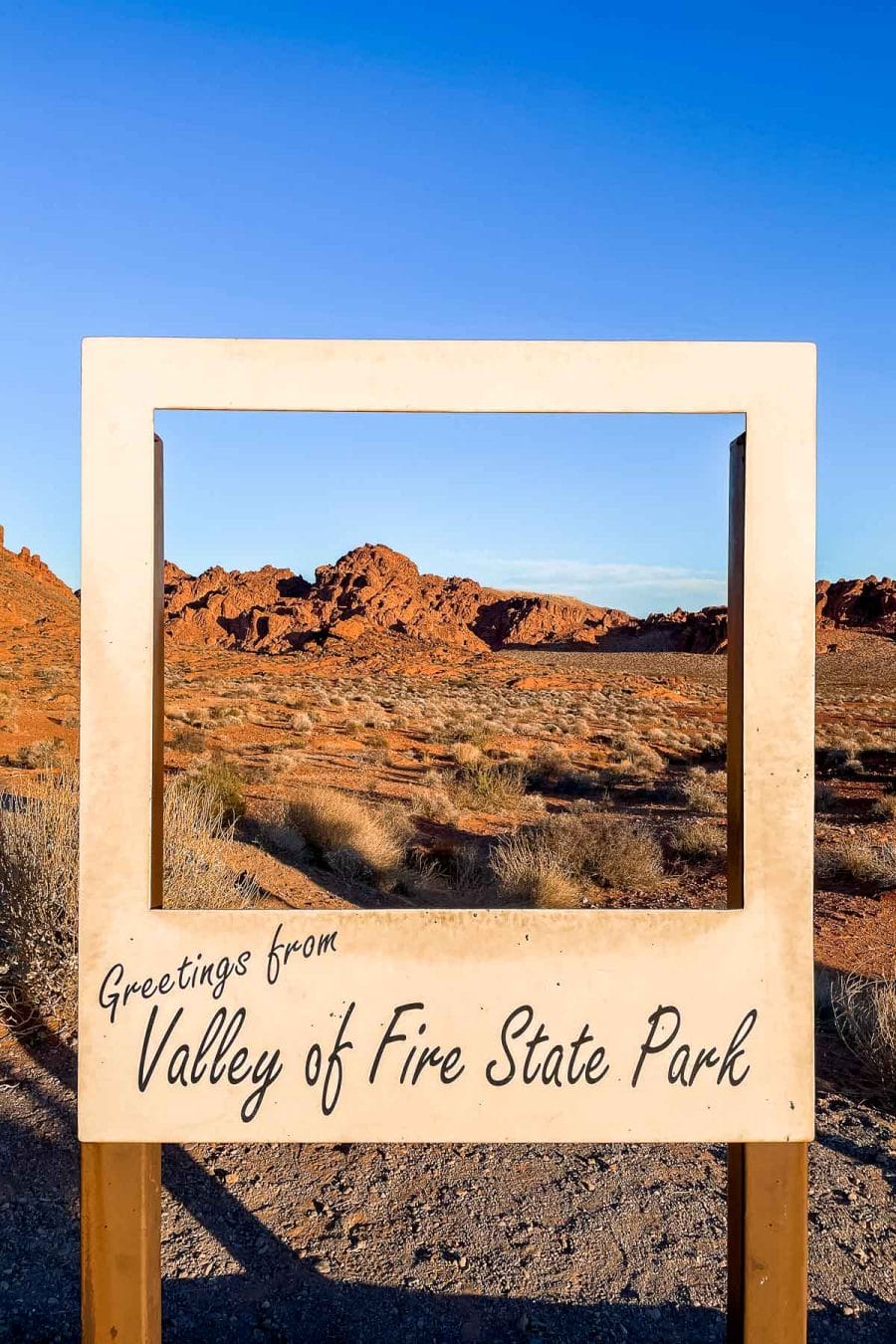 Greetings from Valley of Fire State Park Sign