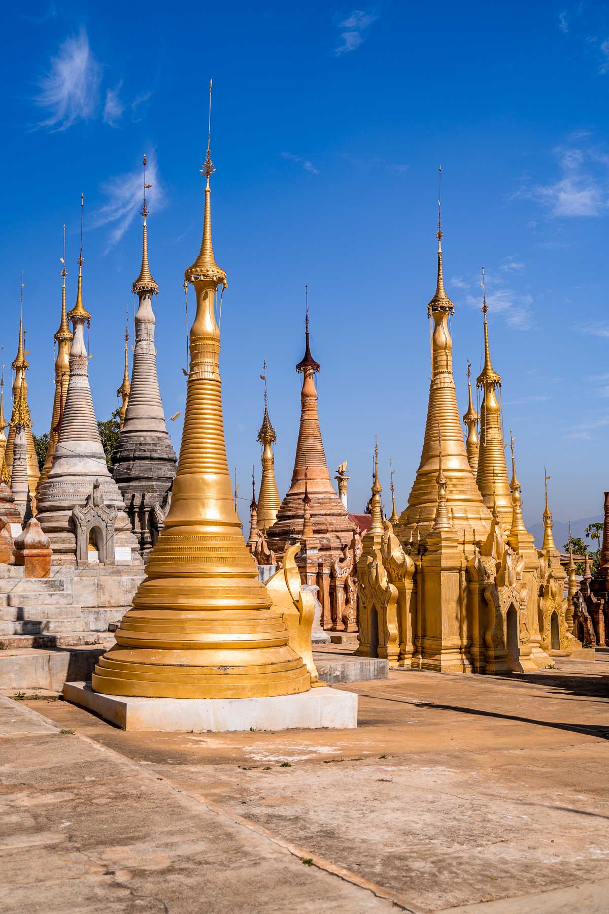 Indein Pagoda at Inle Lake, Myanmar