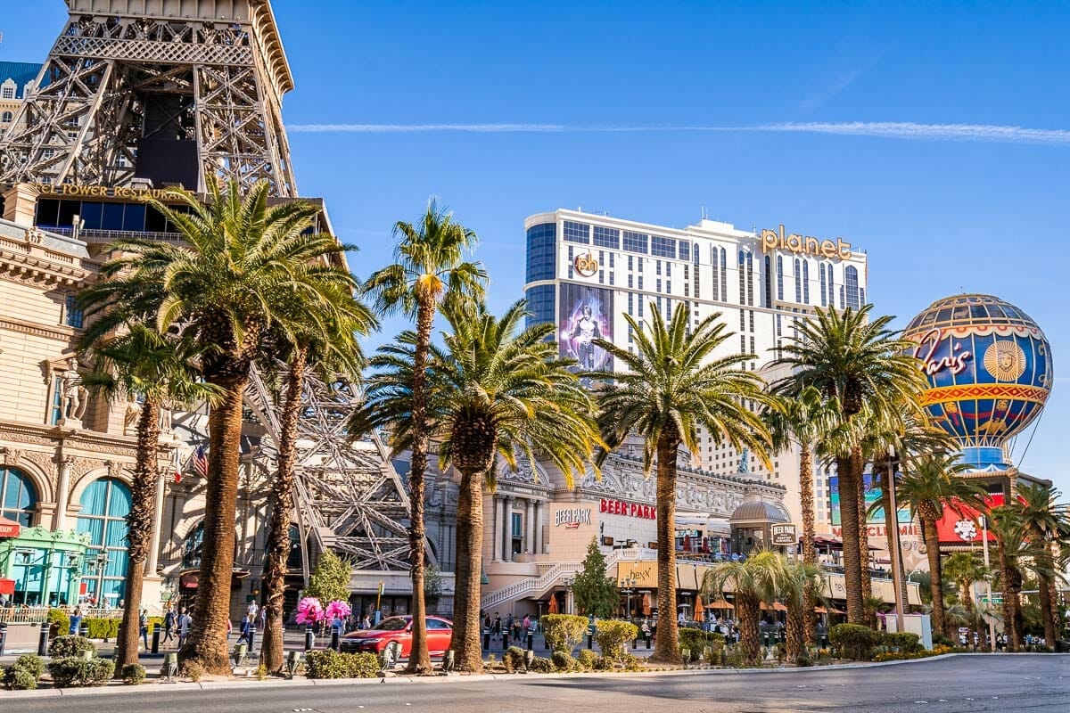 Las Vegas Strip with the Eiffel Tower