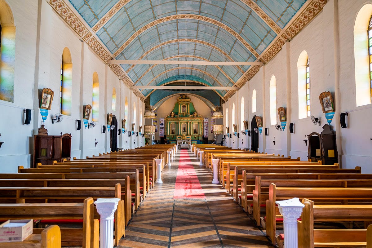 The interior of Lazi Church, Siquijor