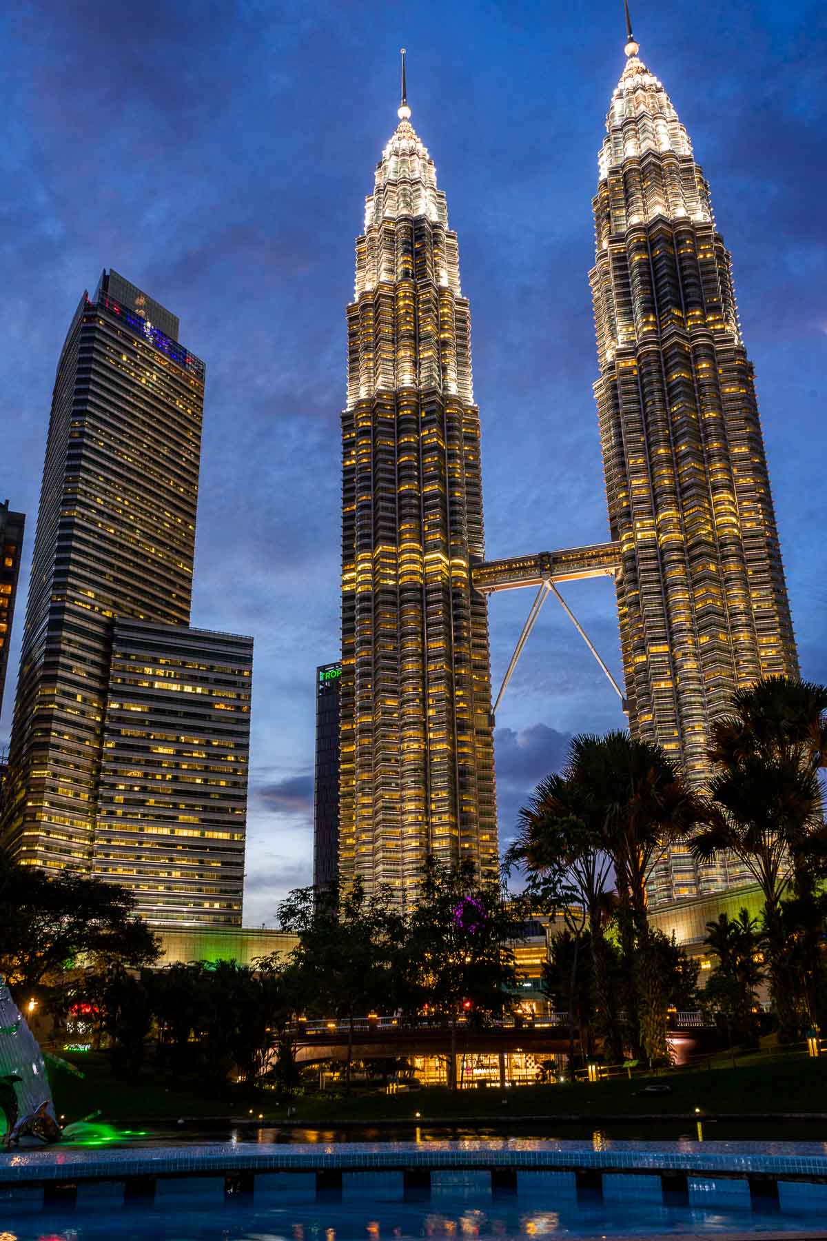 Petronas Towers at night, Kuala Lumpur
