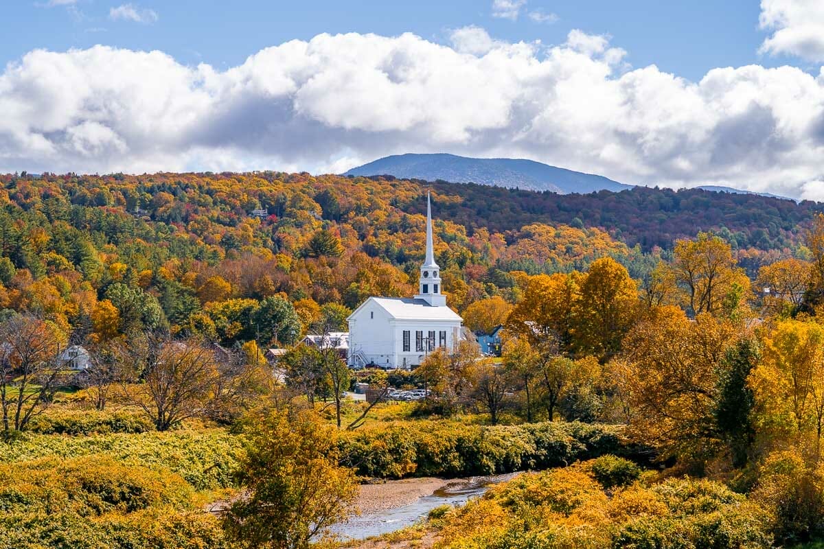 Fall foliage in Stowe, Vermont