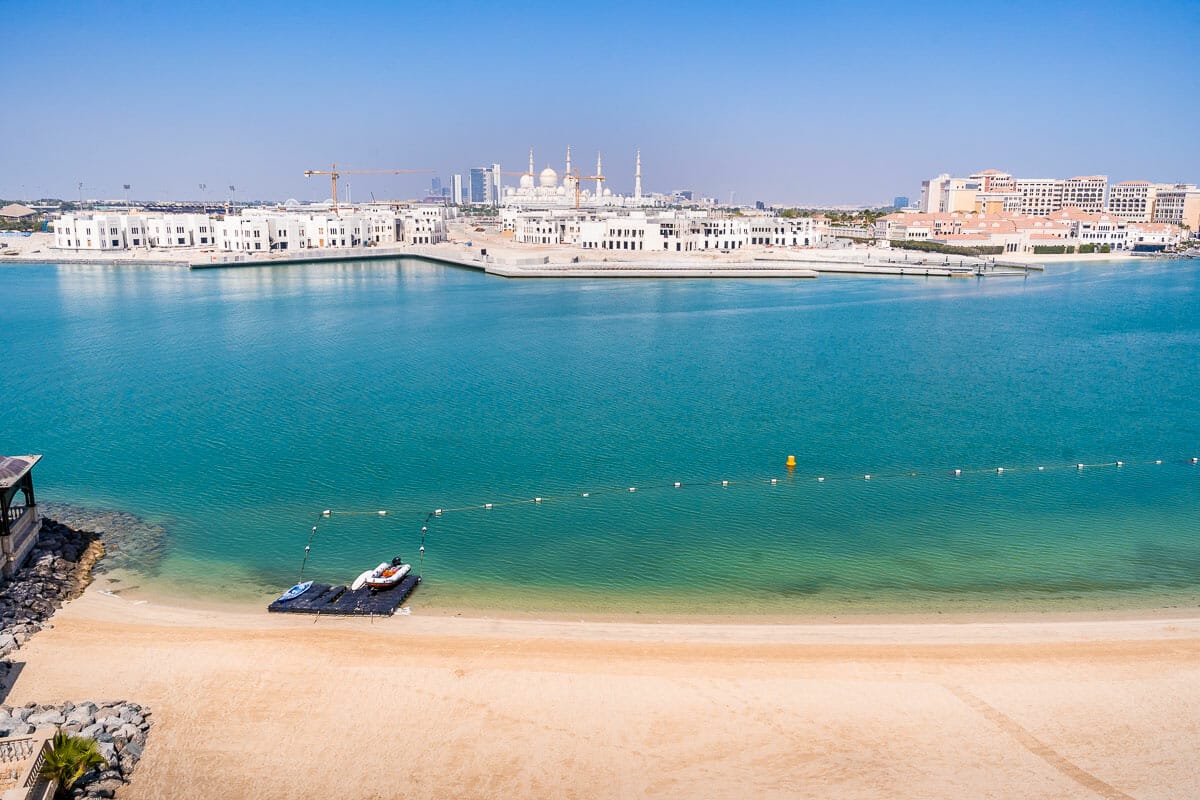 Private beach at Shangri-La Abu Dhabi