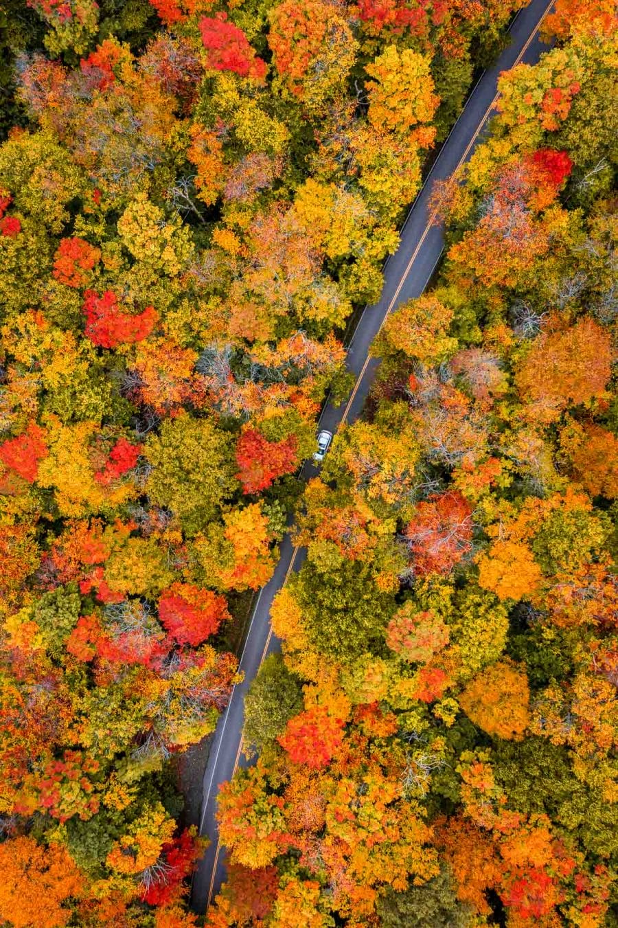 Smuggler's Notch in the Fall Foliage