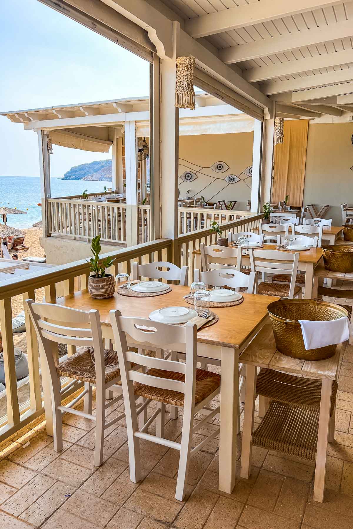 Interior of Sirocco in Paleochori Beach, Milos