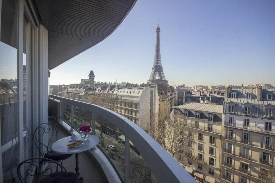 Stunning Eiffel Tower View 2BR 2BA with Wraparound Balcony
