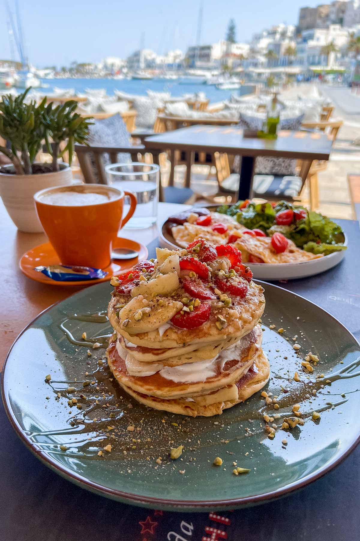 Pancakes at Cream on Top, Naxos