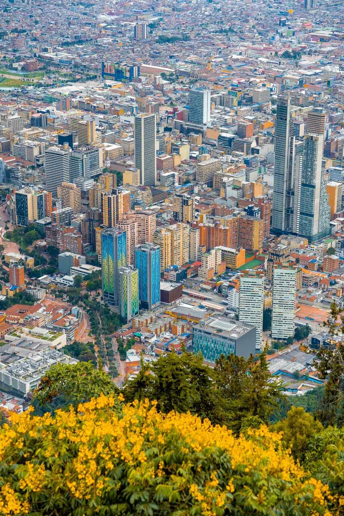 Bogota skyline from Monserrate