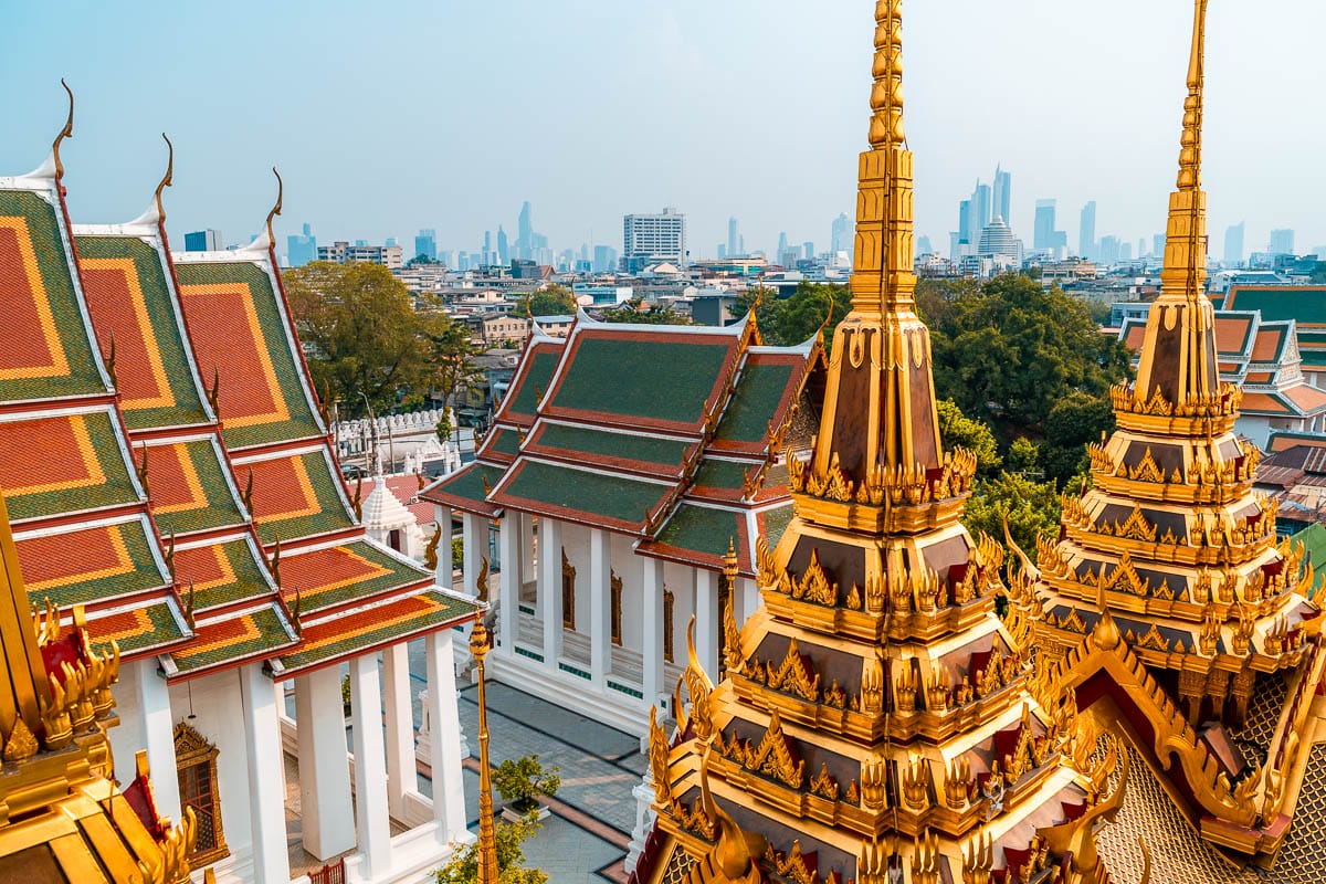 View from Loha Prasat in Bangkok, Thailand