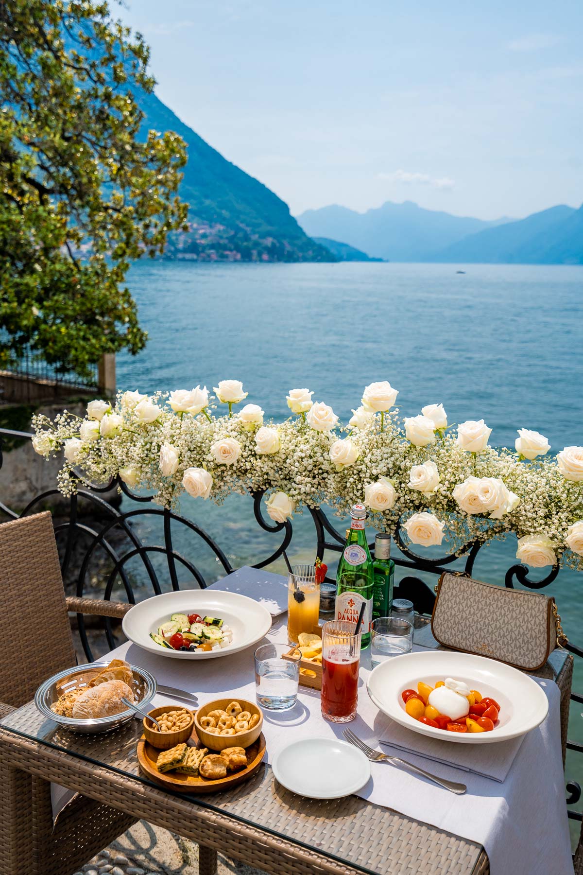 Lunch at Bar Giardino at Hotel Royal Victoria in Varenna, Lake Como