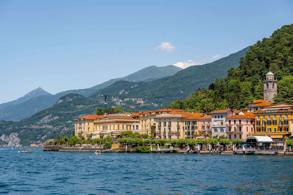 View of Bellagio Lake Como from the water