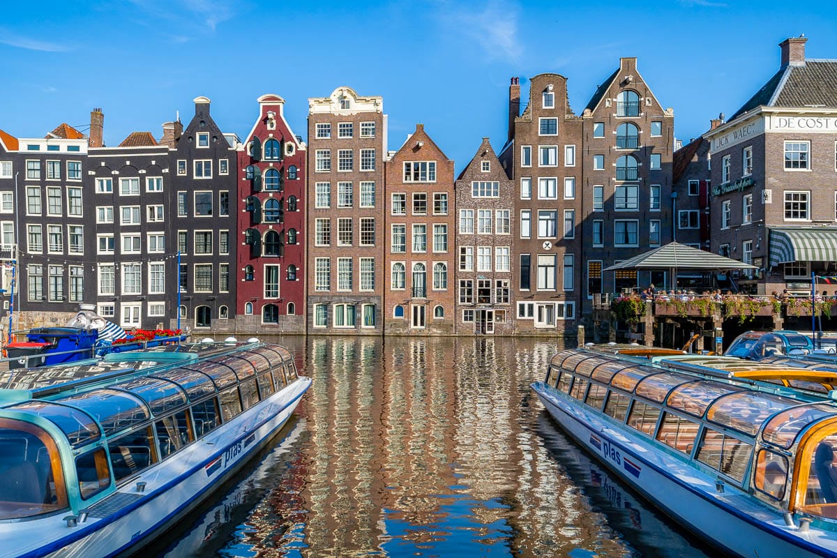 Damrak Canal Houses Amsterdam