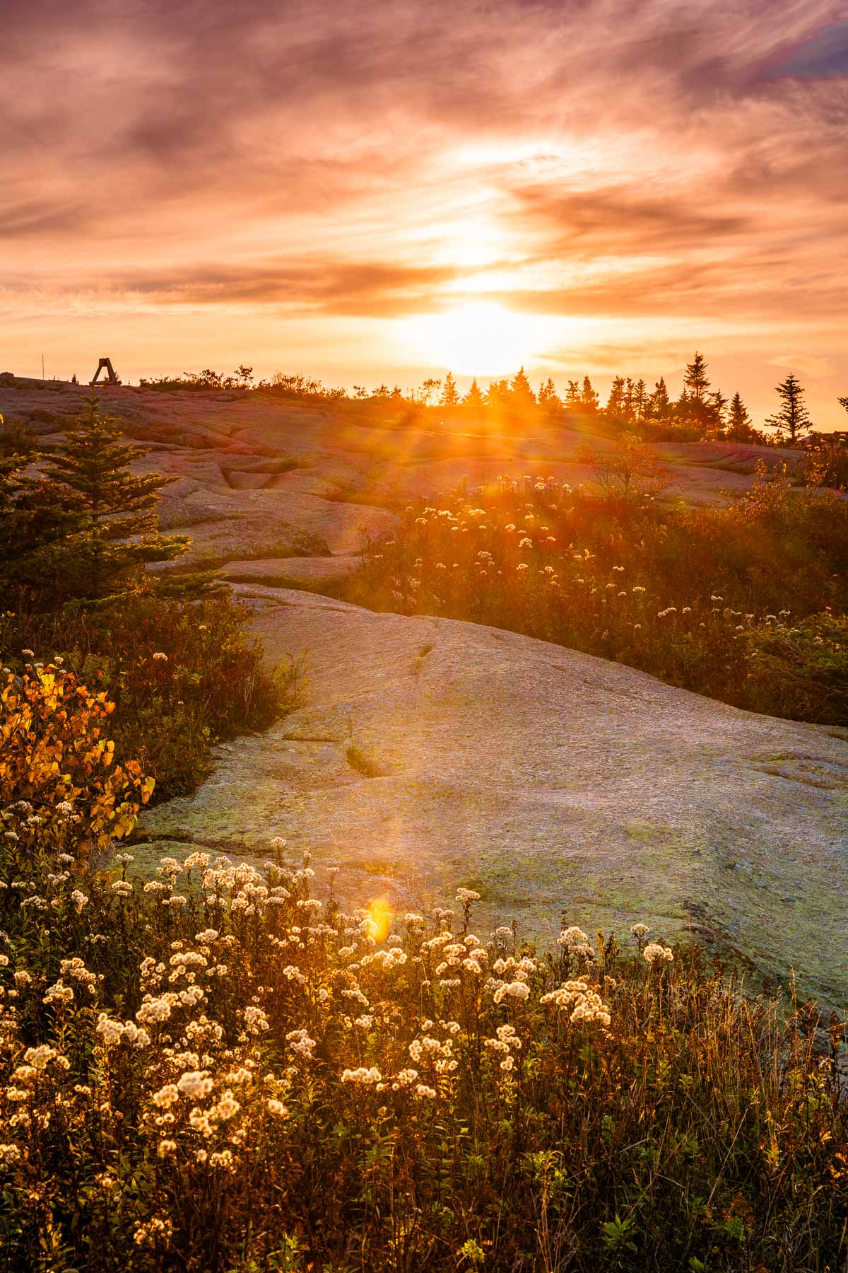 Sunset from Cadillac Mountain in Acadia National Park