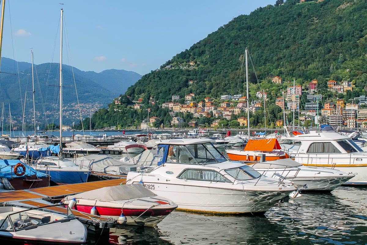 Boats in Como, Italy
